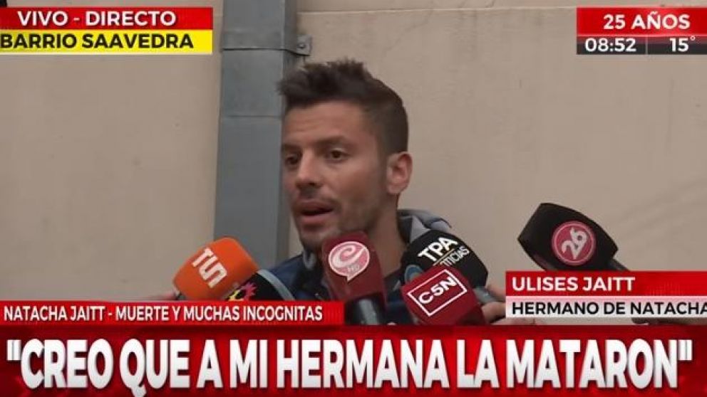 El hermano de Natacha apuntó contra los testigos (Captura TV).