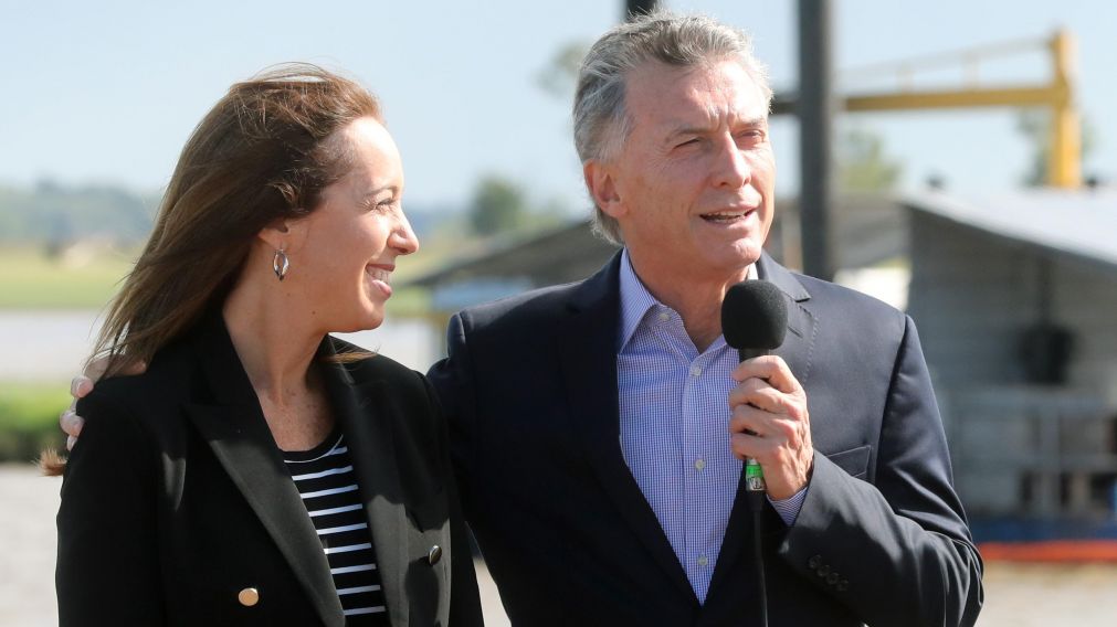 Vidal y Macri, ríen tras el chiste del presidente por su "apodo". (Prensa Presidencia)