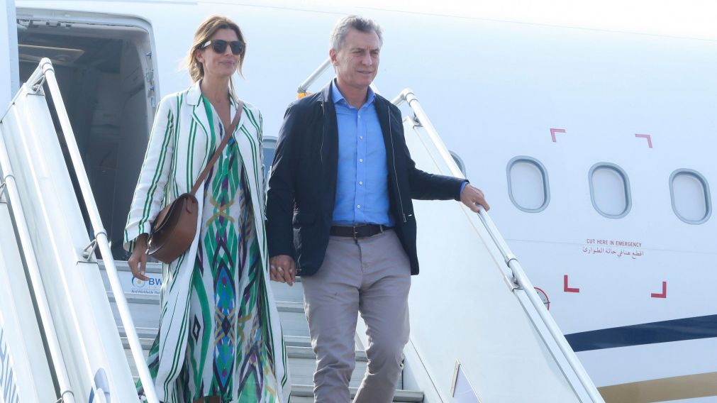 Mauricio Macri junto a su esposa en su gira por Asia.