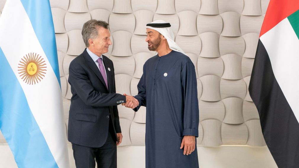 Macri y Al Nahyan acordaron intercambio, cooperación y trabajo conjunto en diferentes áreas ( Prensa Presidencia).