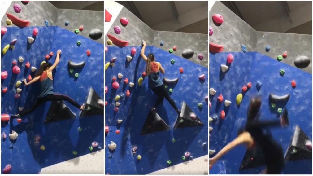 Piba se transmiti� en vivo mientras ca�a de una pared artificial 