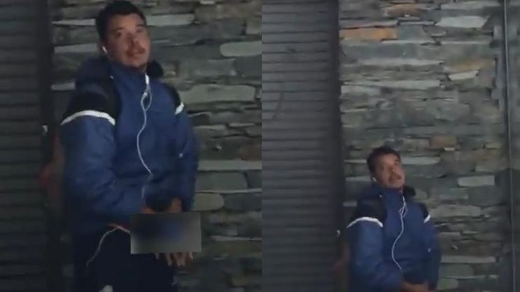 Así se masturbó depravado frente a una chica en la calle