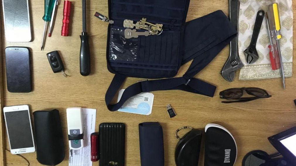 Elementos secuestrados durante la detención de los malvivientes.