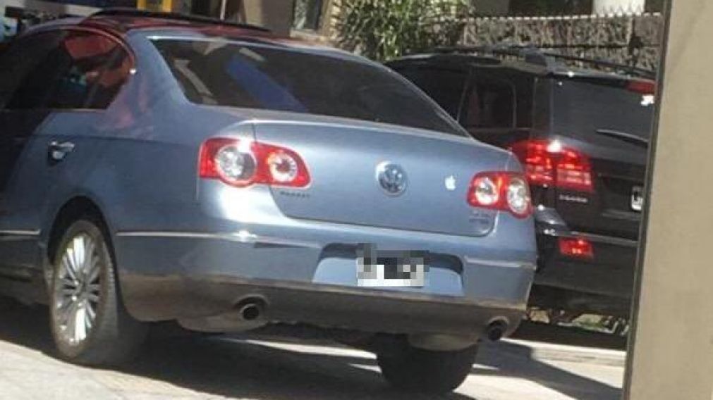 El auto manejado por el sobrino de Jesús Cariglino involucrado en el accidente.