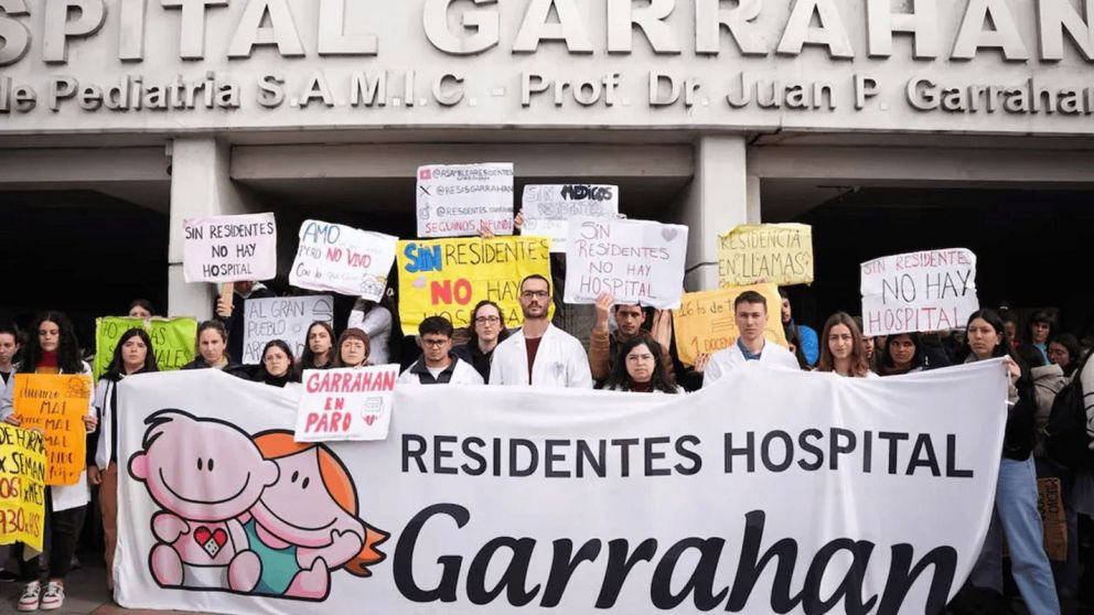 Trabajadores del Hospital Garrahan realizan un nuevo paro por 24 horas (Foto archivo).