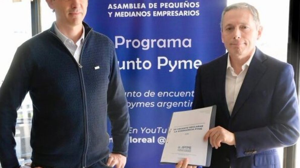 Fernando Gray se reuni� con Juli�n Moreno, presidente de APYME