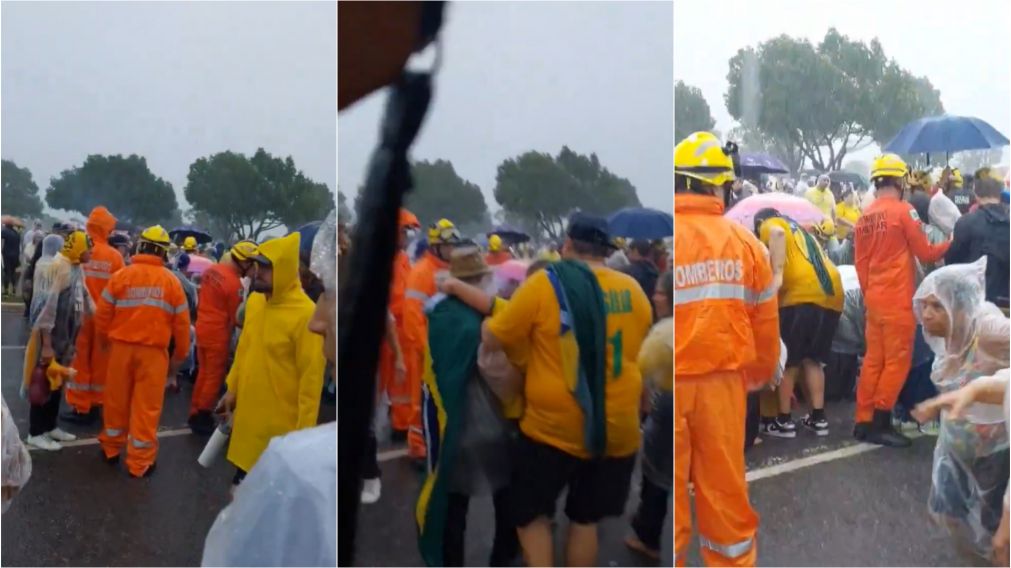 Así trasladaron a los heridos en Brasil.