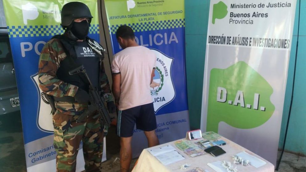 Poroto, tras ser detenido por la policía bonaerense.