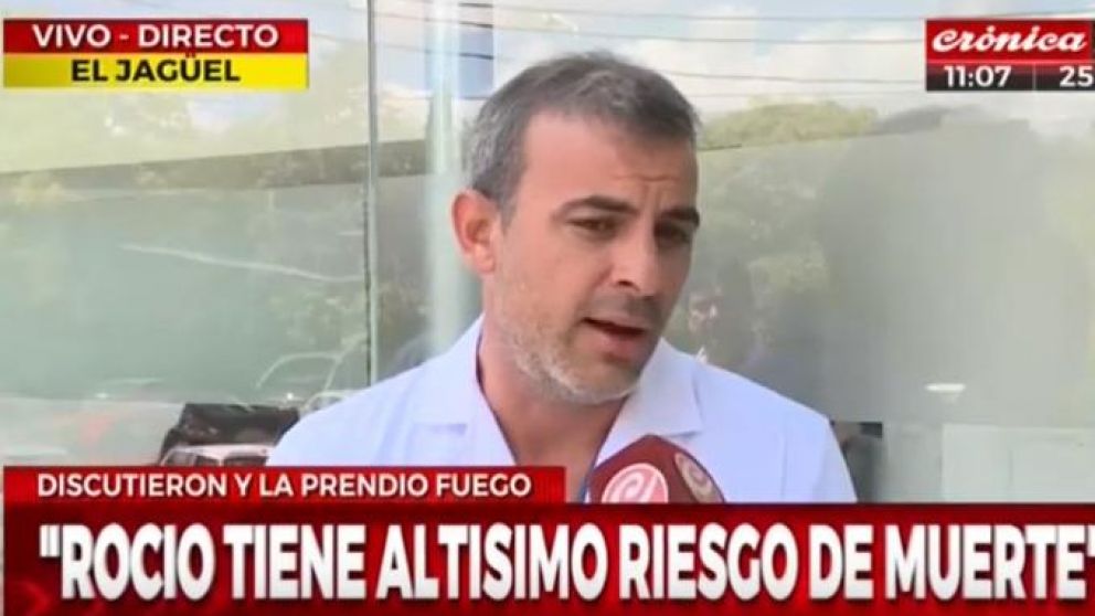 La joven quemada por su novio "tiene altísimo riesgo de muerte"