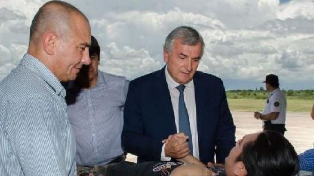 Morales junto a Vilva antes de ser trasladado a Jujuy.