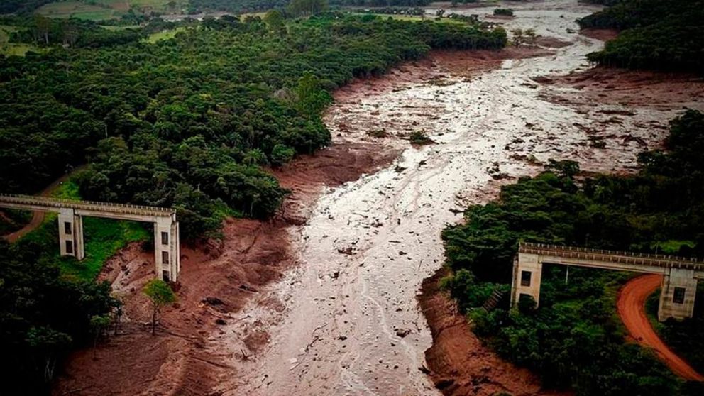 Así quedó la represa en el país vecino.