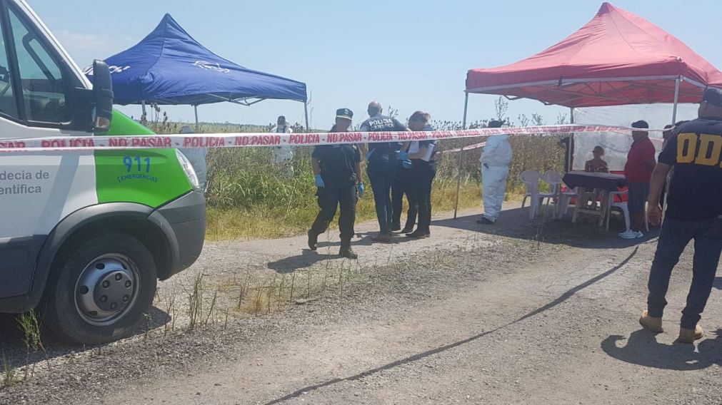 Así trabajaba la policía en el lugar del hallazgo.