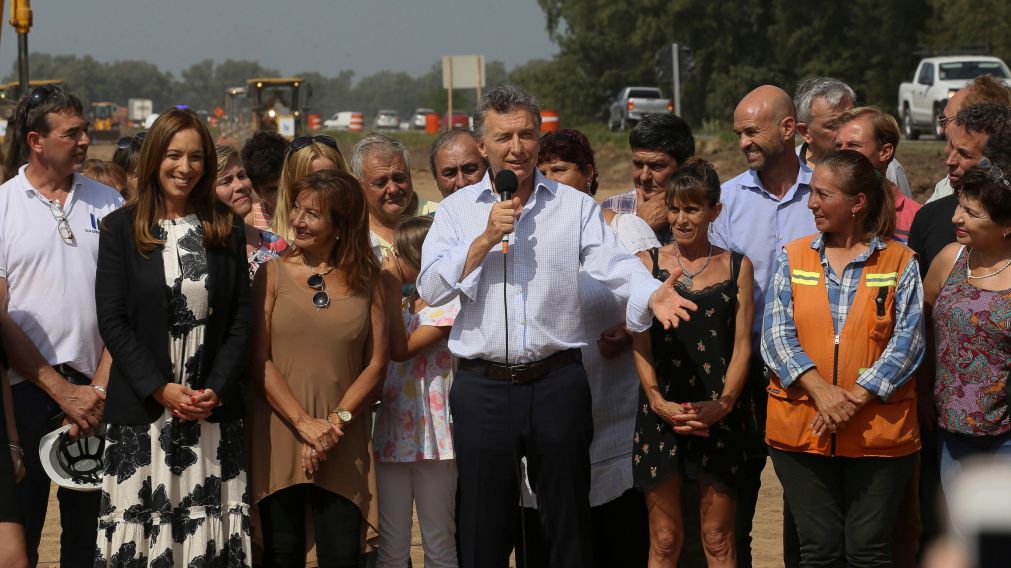 El presidente y la Gobernadora, las nuevas obras sobre la Ruta Nacional 5.