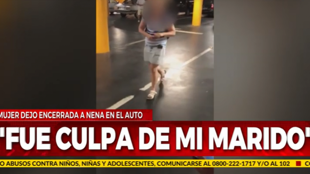 La mujer culpó a su esposo por dejar a la menor (Captura de TV).