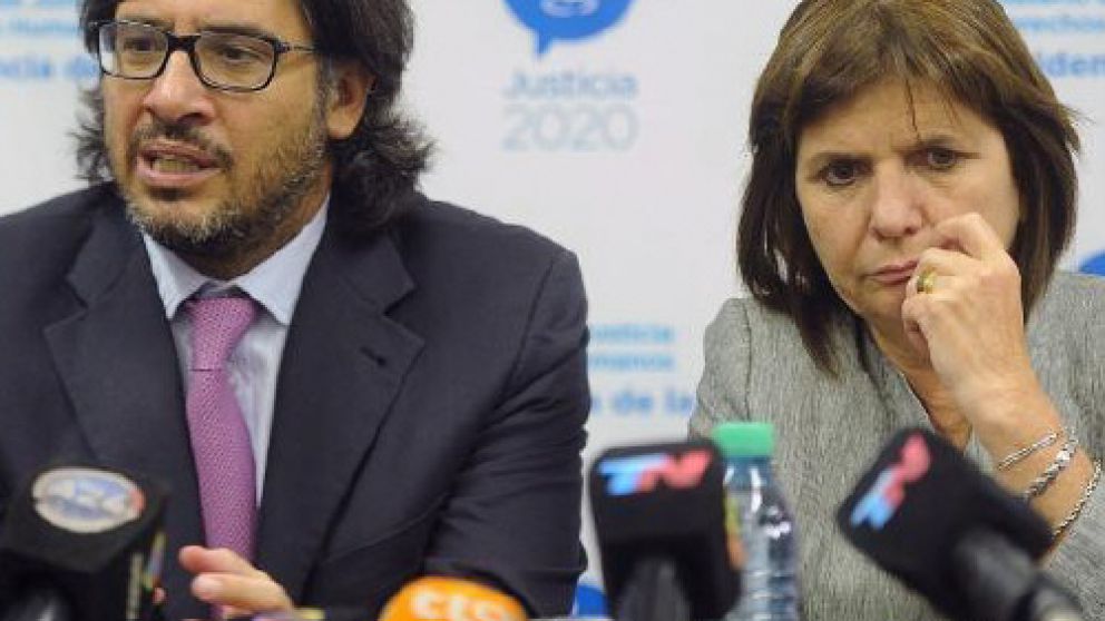 Garavano y Bullrich, los ministros que impulsan la iniciativa.