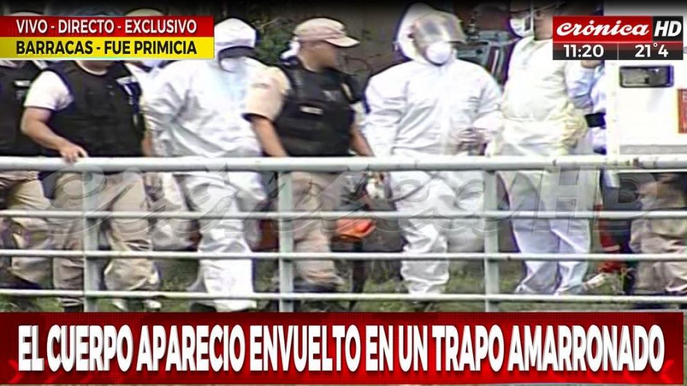 Así trasladaron el cuerpo de Carla, hallado en el Riachuelo