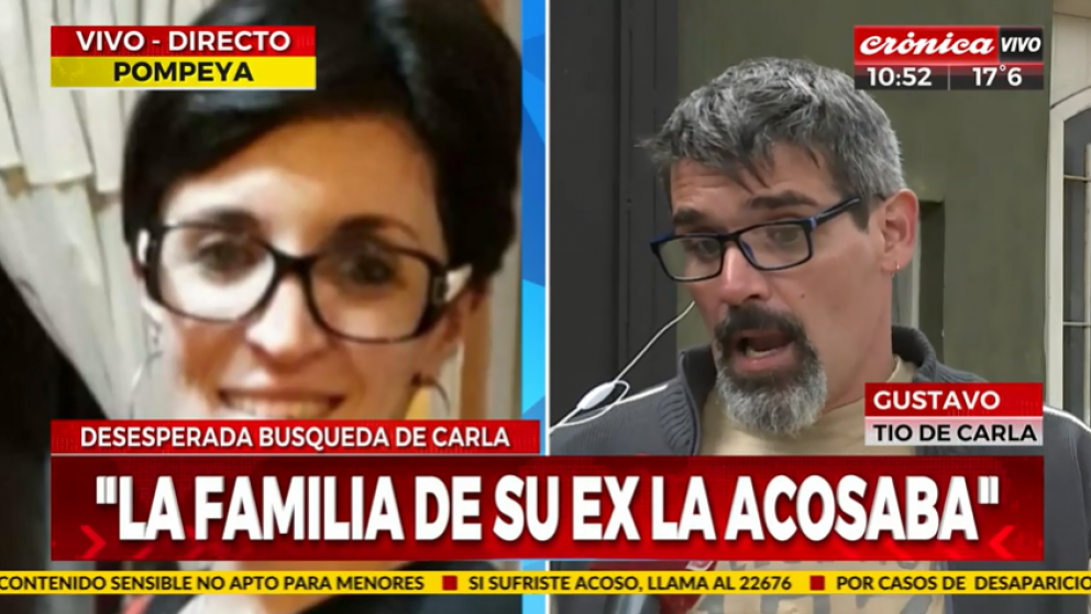 Carla desapareció 20 días después de denunciar a su ex pareja (Captura de TV)