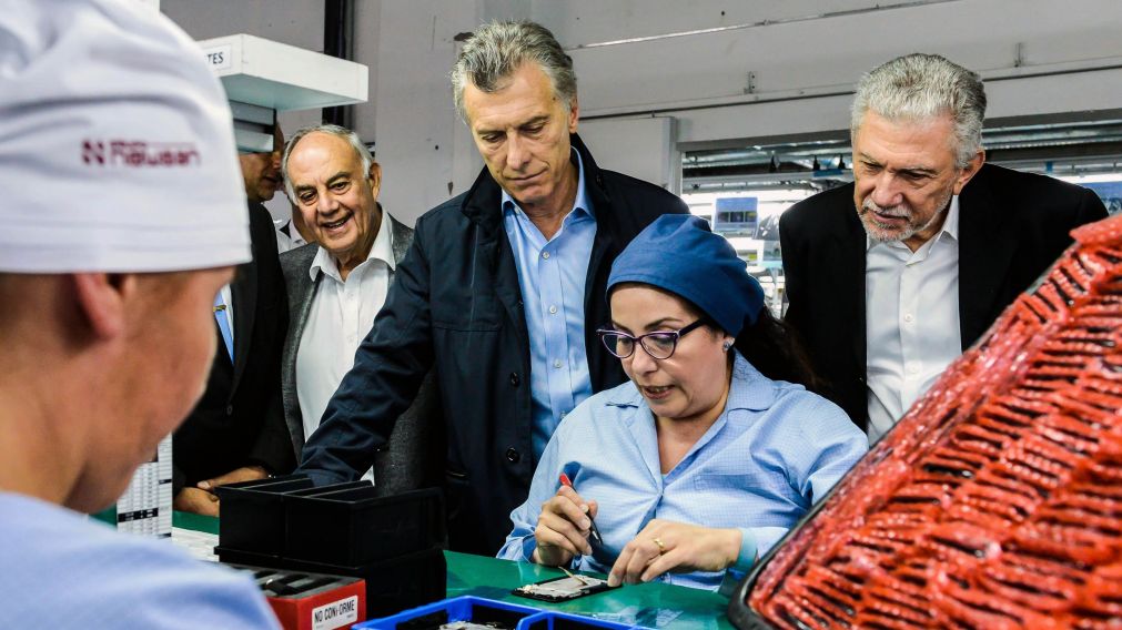 Macri recorri� Newsan (Fotos Presidencia).