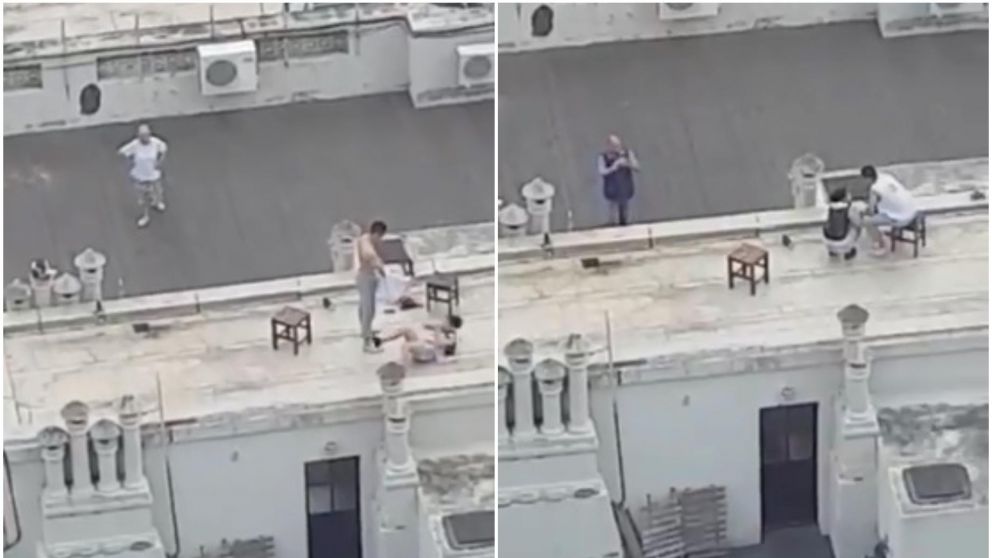 Los hicieron vestirse y bajar.