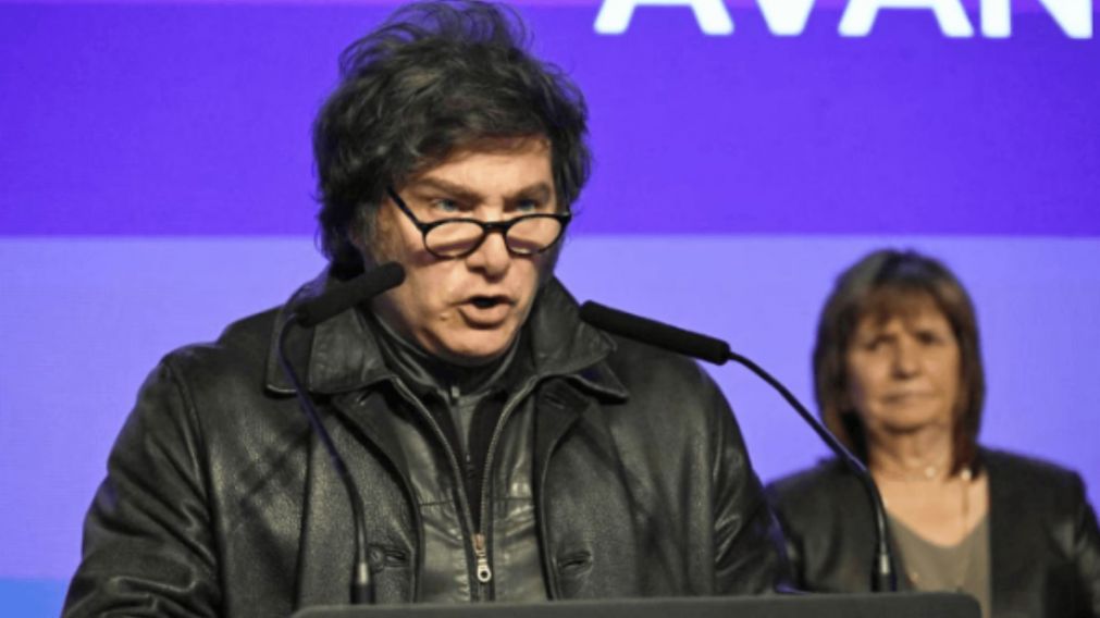 Javier Milei en su discurso del pasado domingo.