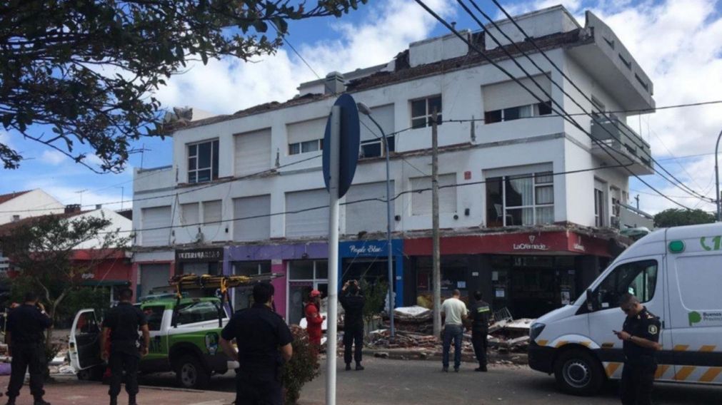Así quedó el edificio de Mar del Plata tras el derrumbe.