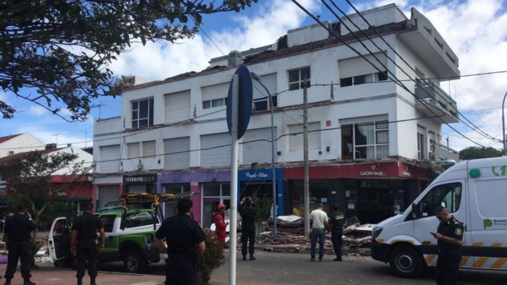 Así quedó el edificio de Mar del Plata tras el derrumbe.