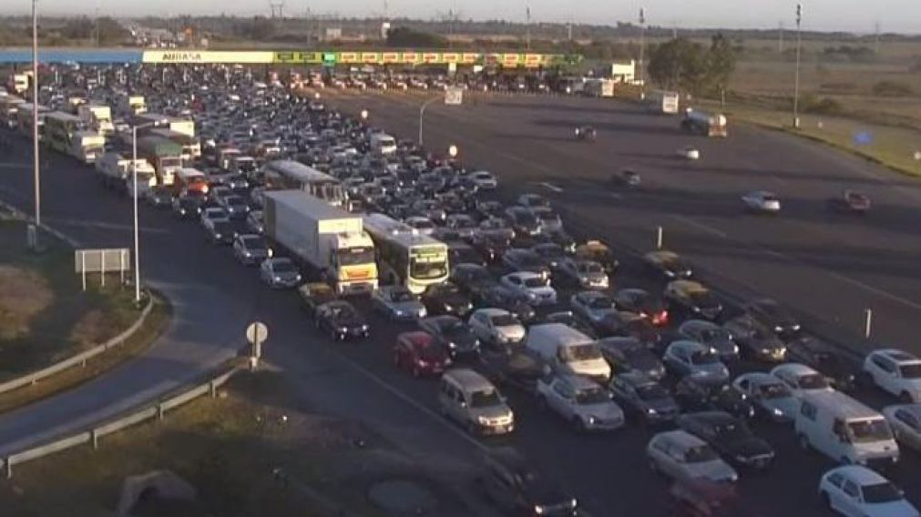 Así estaba el transito rumbo a la Costa Atlántica.