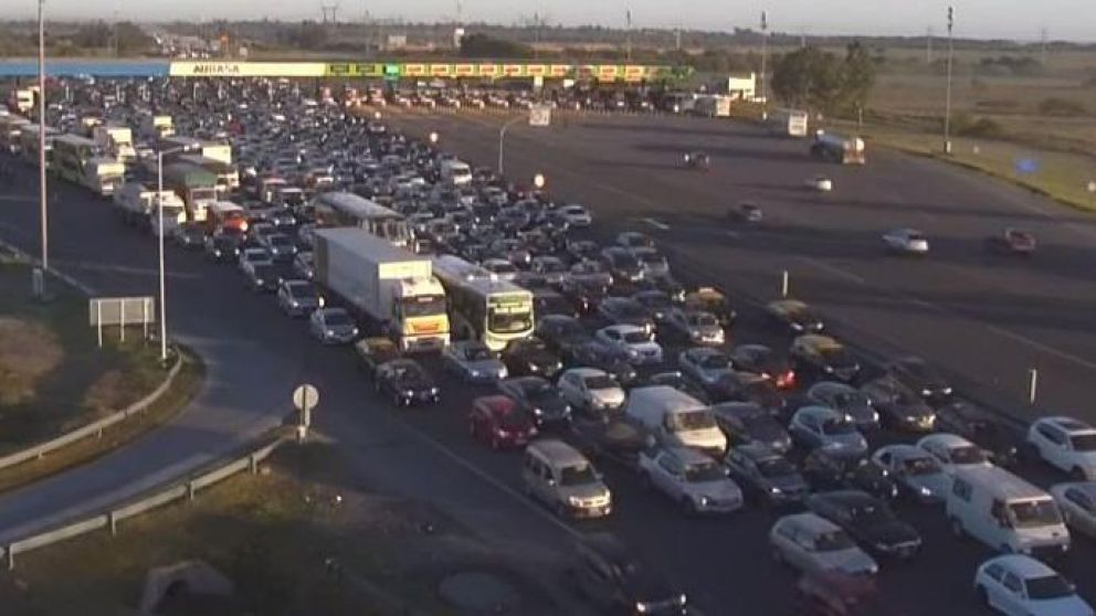 Así estaba el transito rumbo a la Costa Atlántica.