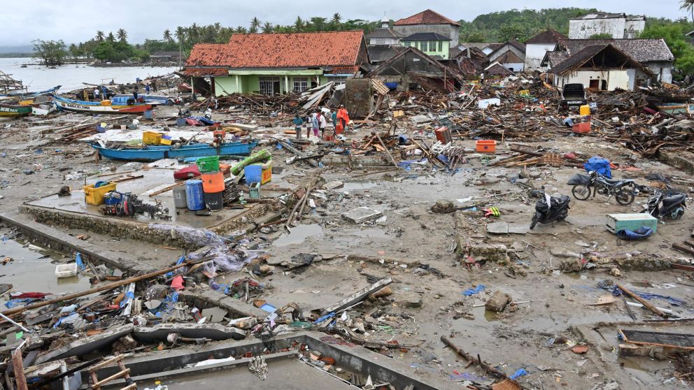 Así quedó una de las zonas más afectadas por el tsunami. (AFP)