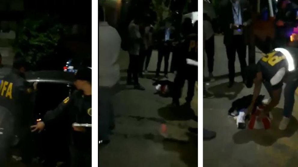 Los efectivos lograron reducir al sospechoso. (Captura).