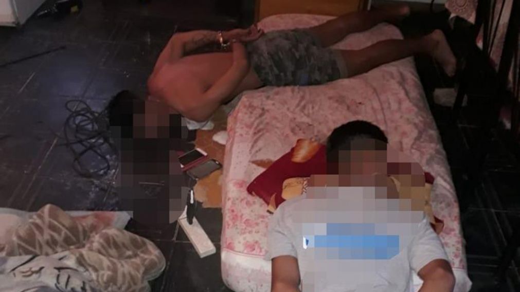 La casa en donde operaba la banda de secuestrados.