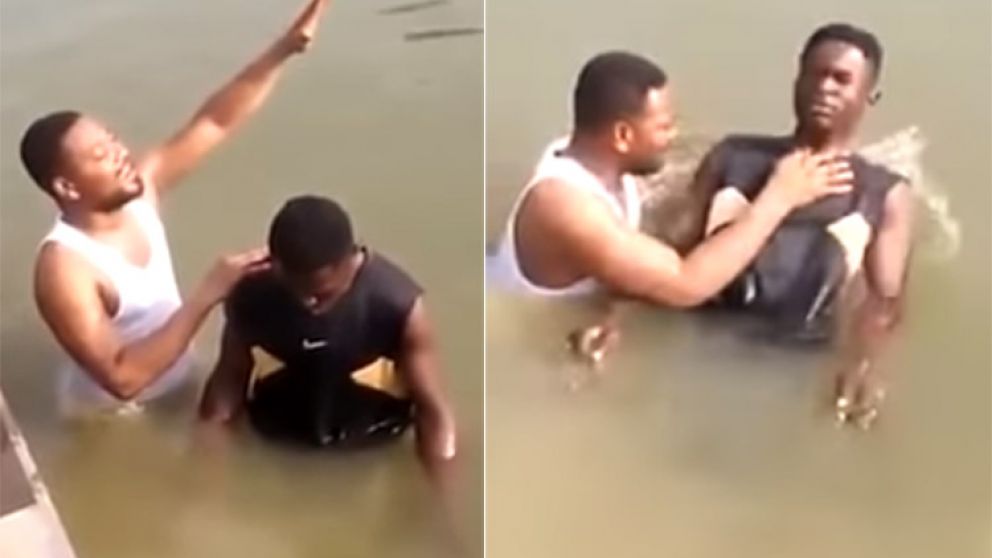 Escalofriante video: pibe murió ahogado cuando lo bautizaban en un río