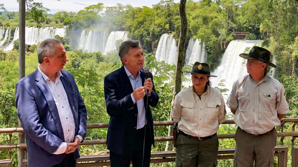 El presidente anunció obras en Iguazú (gentileza Presidencia).