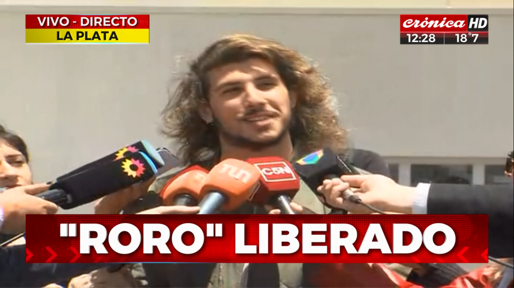 Rodrigo pasó la noche en la Alcaidía de La Plata en un pabellón con más internos presos por abuso (Captura de TV).
