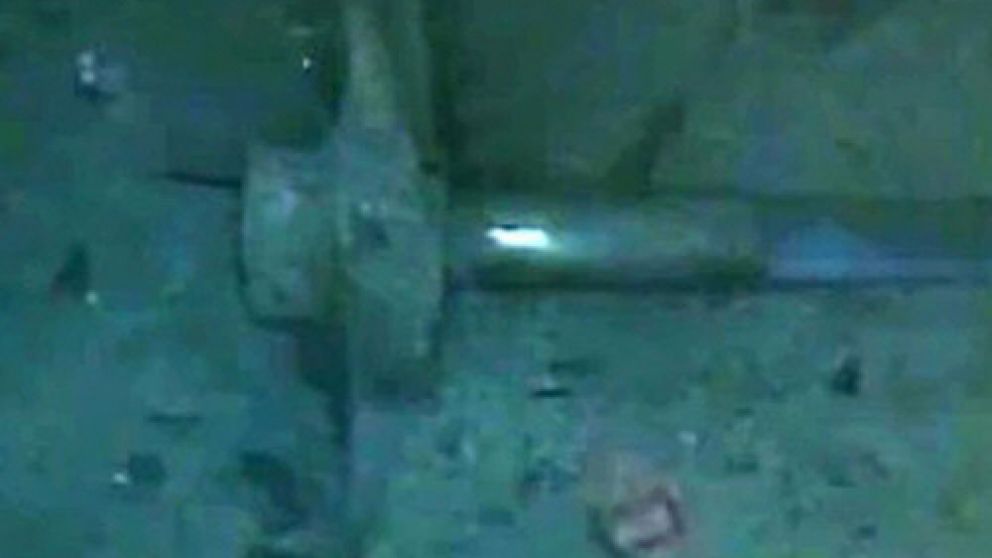 Una de las imágenes que se tomaron en el lugar donde se halló el submarino.