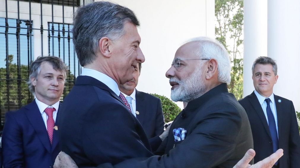 Recibió a Narendra Modi en la Quinta de Olivos. (Presidencia)