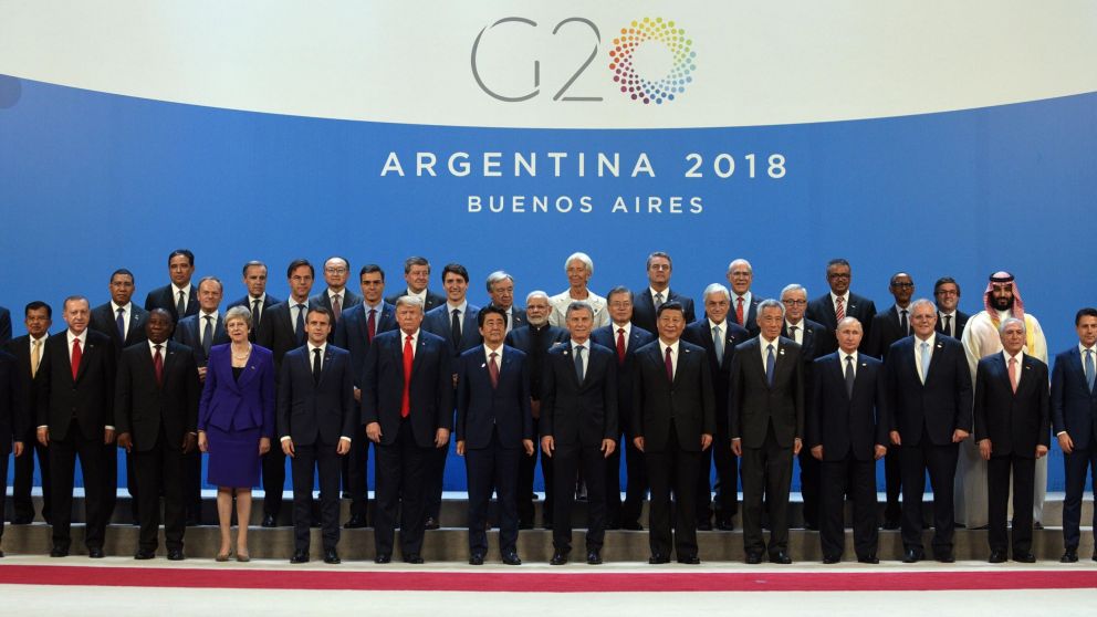 La foto oficial de los líderes del G20.