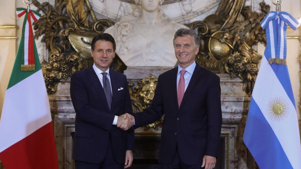 Macri manifest� que tuvo una "muy buena reuni�n" con Conte pensando en el futuro.