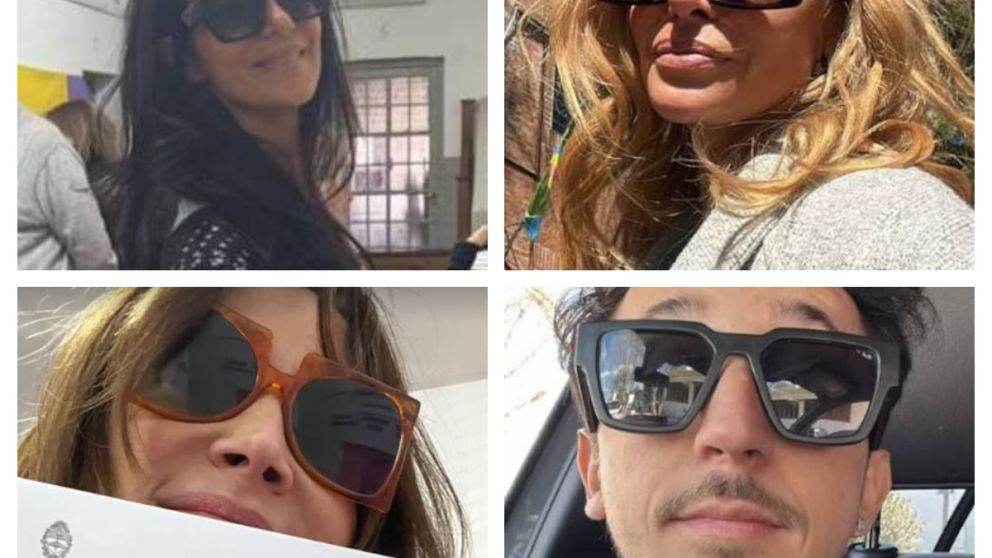 Silvina y Vanina Escudero, Verónica Lozano y Rodrigo Noya, alguno de los famosos que votaron en la elección legislativa bonaerense.