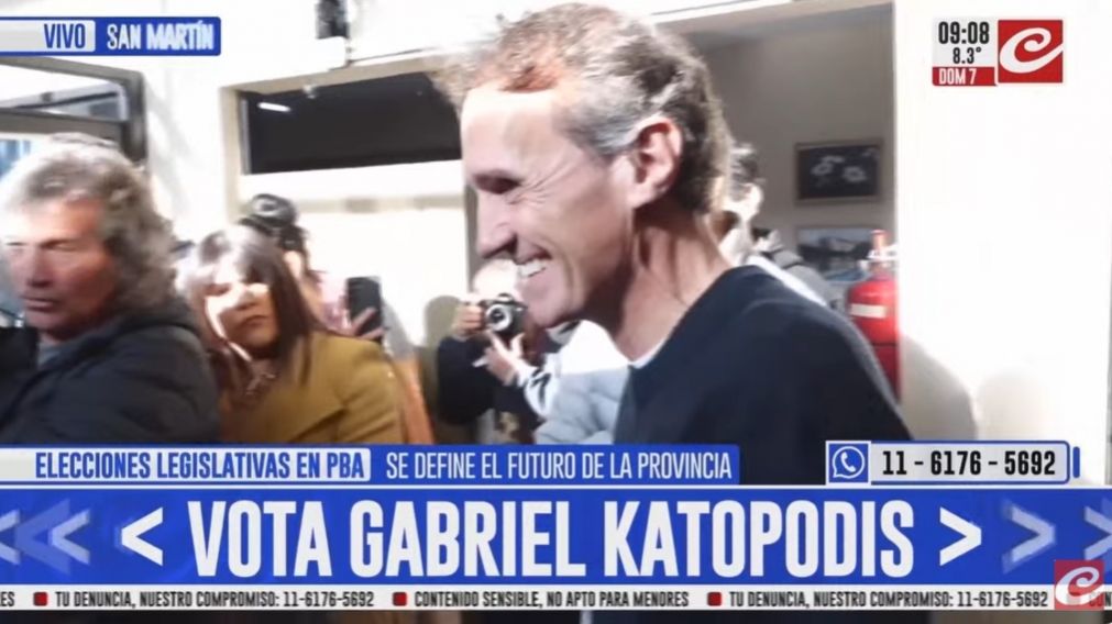 Votó Gabriel Katopodis en un establecimiento educativo del partido bonaerense de San Martín (Crónica HD).