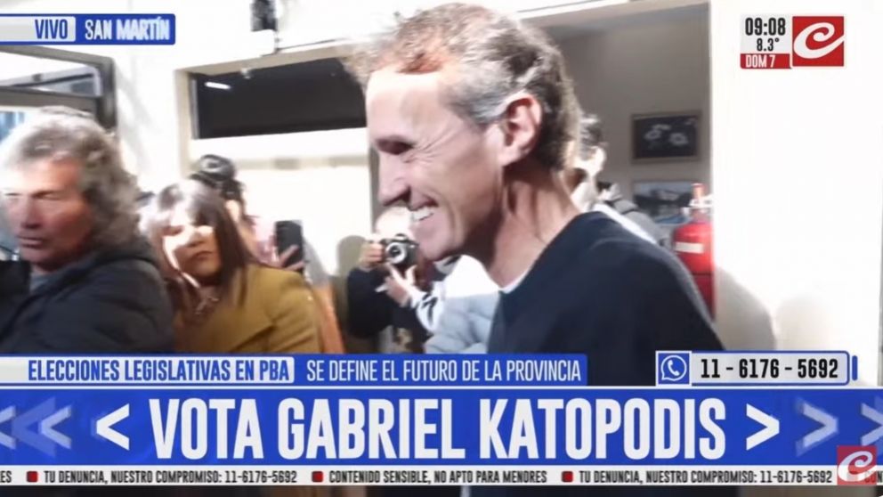 Vot� Gabriel Katopodis en un establecimiento educativo del partido bonaerense de San Mart�n (Cr�nica HD).