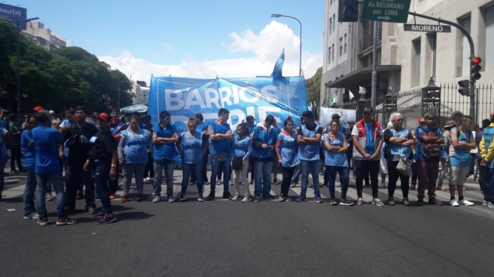 Hubo movilización al Ministerio de Desarrollo Social y Salud de la Nación.