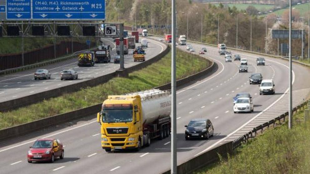 El hecho ocurrió en la autopista M25. Una de las más importantes de Gran Bretaña.