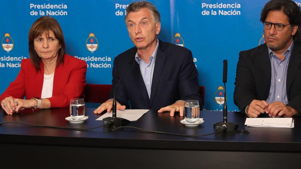 Desde la Casa Rosada, el presidente habló sobre los disturbios en el Superclásico. (Prensa Presidencia)