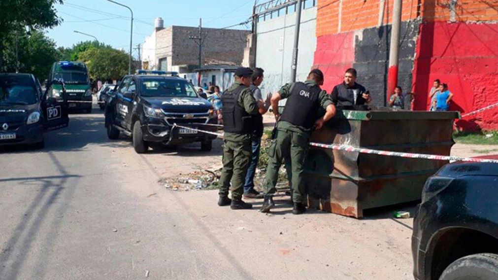 El momento del hallazgo de los restos de la v�ctima.