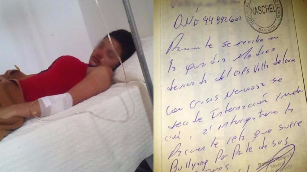 La imagen que la madre subió a la red Facebook.