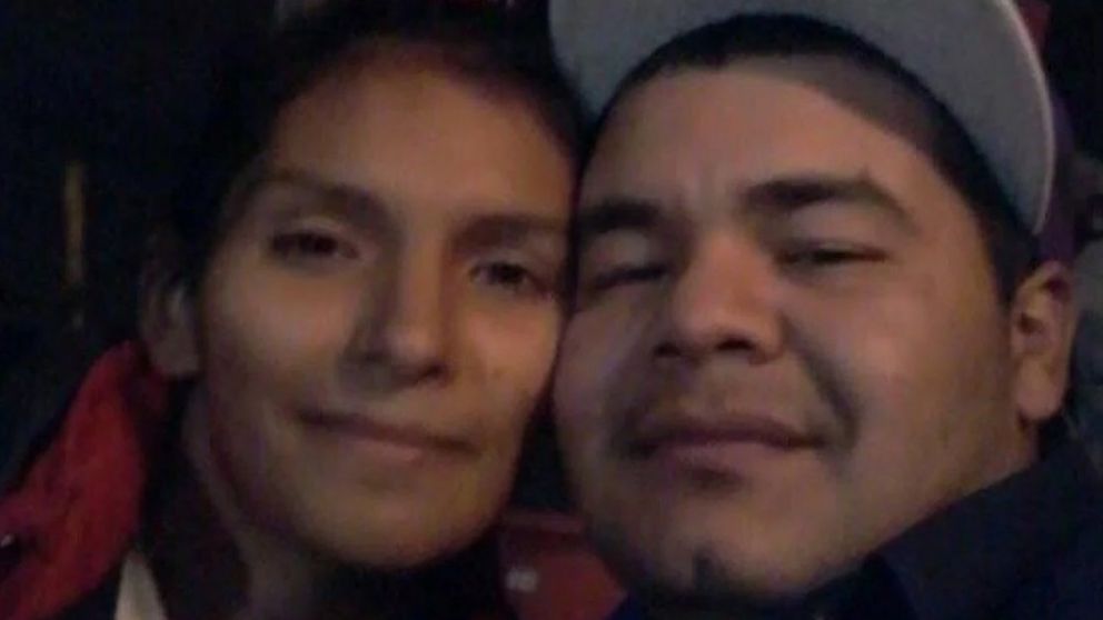 Leonela junto a Fabián Rojas, detenido por el crimen de la menor.