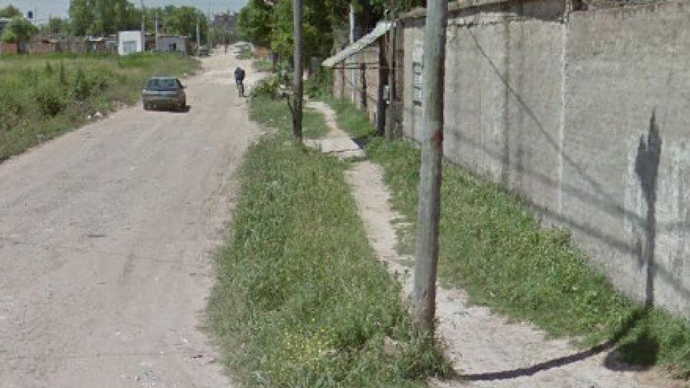 El violento homicidio se produjo en esta humilde zona.
