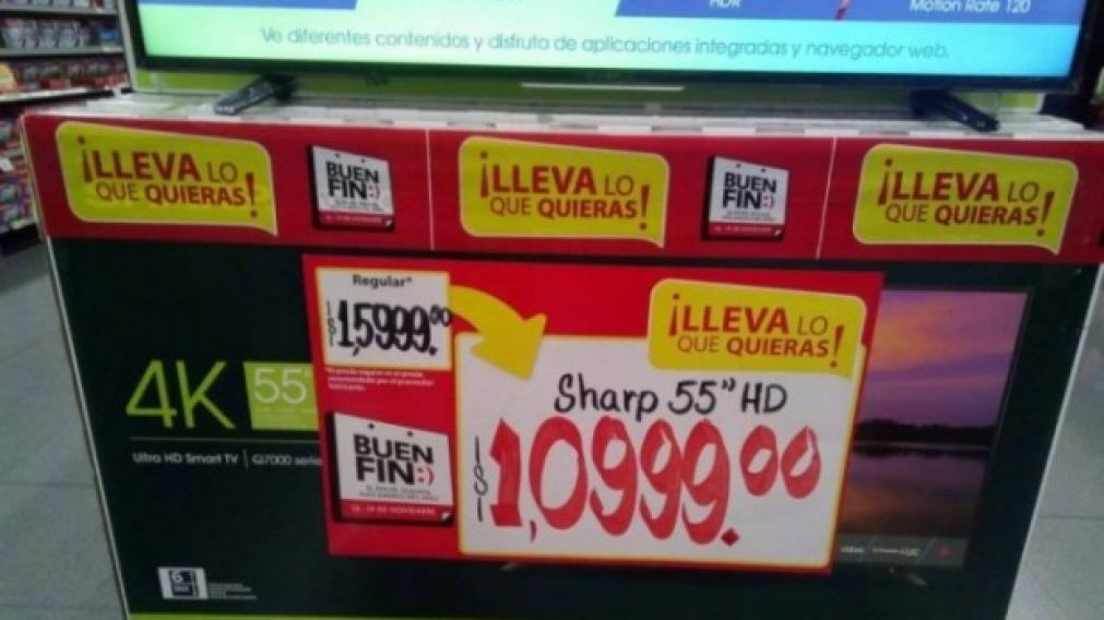 Supermercado "regala" televisores LED por insólito error