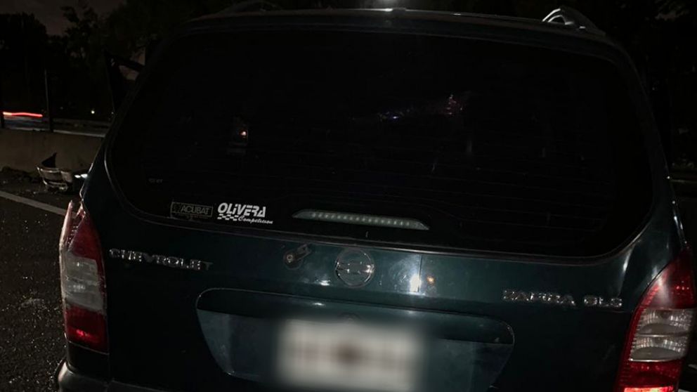 El auto del diputado tras el accidente.